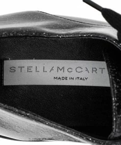 Best Pirce 👍 Stella McCartney Black Glitter Elyse Platform Derby 👟 Sneakers Size 38 For 👩 Women 🔔 -Stella McCartney Shop luxury women stella mccartney new shoes p479595 006