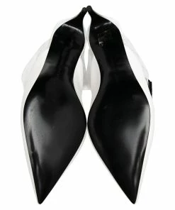 Promo 😍 Stella McCartney White Faux Leather And PVC Pointed Toe Mule 🩴 Sandals Size 39 For 👩 Women ⌛ 15 Promo 😍 Stella McCartney White Faux Leather And PVC Pointed Toe Mule 🩴 Sandals Size 39 For 👩 Women ⌛ -Stella McCartney Shop luxury women stella mccartney new shoes p486284 002