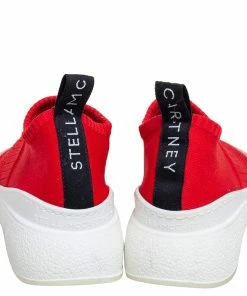 Top 10 ❤️ Stella McCartney Red Knit Fabric Slip On 👟 Sneakers Size 36 For 👩 Women 👍 -Stella McCartney Shop luxury women stella mccartney new shoes p489346 003