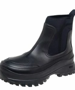 New ๐ Stella McCartney Black Faux Leather And Fabric Chelsea ๐ฅพ Boots Size 39 For ๐ฉ Women ๐