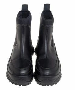 New 🎁 Stella McCartney Black Faux Leather And Fabric Chelsea 🥾 Boots Size 39 For 👩 Women 🎁 -Stella McCartney Shop luxury women stella mccartney new shoes p504949 006