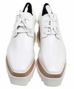 Best reviews of ⭐ Stella McCartney White Faux Leather Elyse Platform 👟 Sneakers Size 36 For 👩 Women 🤩 -Stella McCartney Shop luxury women stella mccartney new shoes p535835 004