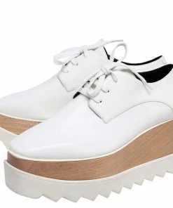 Best reviews of ⭐ Stella McCartney White Faux Leather Elyse Platform 👟 Sneakers Size 36 For 👩 Women 🤩 -Stella McCartney Shop luxury women stella mccartney new shoes p535835 009