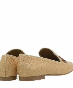 Cheap ⌛ Stella McCartney Beige Woven Fabric Embellishment Tatami Flats Size 37.5 For 👩 Women 🥰 -Stella McCartney Shop luxury women stella mccartney new shoes p55496 005