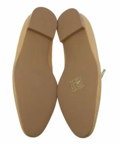 Cheap ⌛ Stella McCartney Beige Woven Fabric Embellishment Tatami Flats Size 37.5 For 👩 Women 🥰 -Stella McCartney Shop luxury women stella mccartney new shoes p55496 007