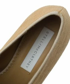 Cheap ⌛ Stella McCartney Beige Woven Fabric Embellishment Tatami Flats Size 37.5 For 👩 Women 🥰 -Stella McCartney Shop luxury women stella mccartney new shoes p55496 010