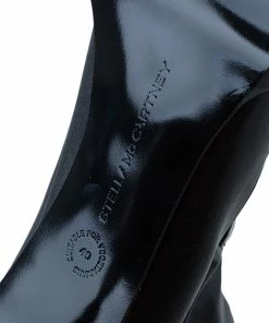 Cheapest 🤩 Stella McCartney Black Faux Leather Abbey Over The Knee 🥾 Boots Size 40 For 👩 Women 🥰 -Stella McCartney Shop luxury women stella mccartney new shoes p59180 011