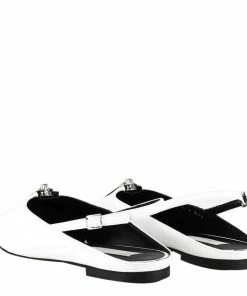 Top 10 🎁 Stella McCartney White Leather Slingback With Zip Flats Size IT 38.5 For 👩 Women 😀 -Stella McCartney Shop luxury women stella mccartney new shoes p599244 003