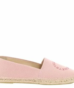 Hot Sale 😉 Stella McCartney Pink Canvas Rubber Selene Espadrilles Stella Logo Flats Size IT 37 For 👩 Women 🥰