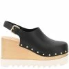 Wholesale 🎉 Stella McCartney Black Faux Leather Elyse Sabot With Back Strap Pumps Size IT 37 For 👩 Women 😀 -Stella McCartney Shop luxury women stella mccartney new shoes p599264 001
