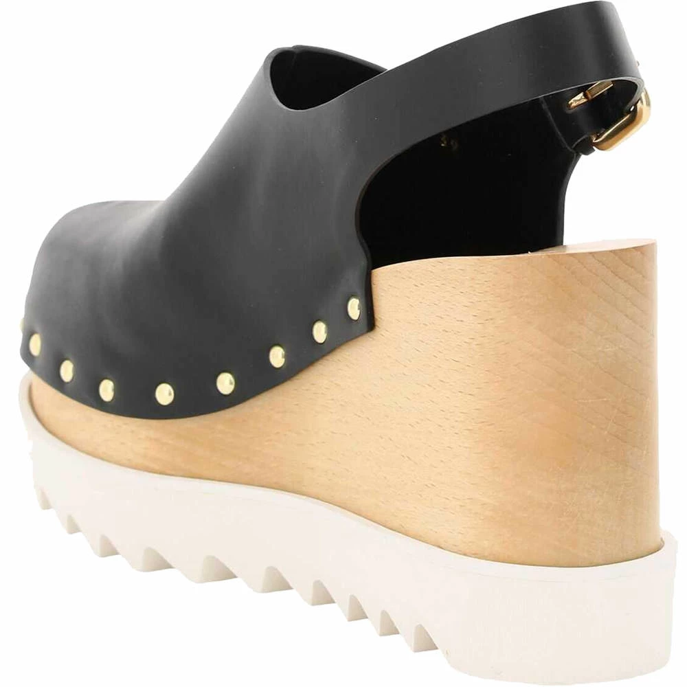 Wholesale 🎉 Stella McCartney Black Faux Leather Elyse Sabot With Back Strap Pumps Size IT 37 For 👩 Women 😀 5 Wholesale 🎉 Stella McCartney Black Faux Leather Elyse Sabot With Back Strap Pumps Size IT 37 For 👩 Women 😀 - Image 3