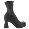 Coupon 👍 Stella McCartney Black Leather Groove Stretch Ankle 🥾 Boots Size IT 38 For 👩 Women ✨