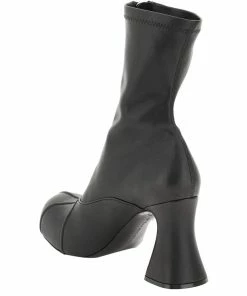Coupon 👍 Stella McCartney Black Leather Groove Stretch Ankle 🥾 Boots Size IT 38 For 👩 Women ✨ -Stella McCartney Shop luxury women stella mccartney new shoes p599276 004