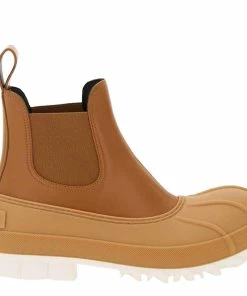 Cheap ๐ Stella McCartney Brown/White Leather Rubber Duck City Chelsea ๐ฅพ Boots Size IT 36 For ๐ฉ Women โค๏ธ