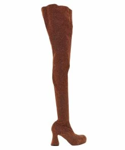 Discount โจ Stella McCartney Orange Leather Fabric Duck City Glitter Over-The-Knee ๐ฅพ Boots Size IT 36 For ๐ฉ Women โ๏ธ