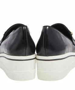 New 💯 Stella McCartney Black Faux Leather Chain Link Slip On 👟 Sneakers Size 41 For 👩 Women 🎉 -Stella McCartney Shop luxury women stella mccartney new shoes p601716 004