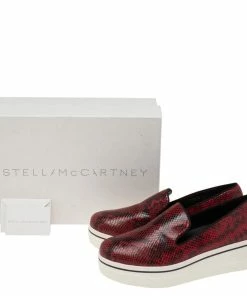 Deals ⭐ Stella McCartney Red/Black Faux Snakeskin Platform 👟 Sneakers Size 41 For 👩 Women 👏 -Stella McCartney Shop luxury women stella mccartney new shoes p616408 001