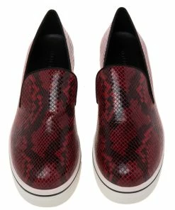 Deals ⭐ Stella McCartney Red/Black Faux Snakeskin Platform 👟 Sneakers Size 41 For 👩 Women 👏 -Stella McCartney Shop luxury women stella mccartney new shoes p616408 005