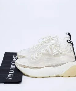 Wholesale 🌟 Stella McCartney White PVC And Faux Leather Eclypse 👟 Sneakers Size 36 For 👩 Women 👍 -Stella McCartney Shop luxury women stella mccartney new shoes p622758 001