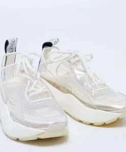 Wholesale 🌟 Stella McCartney White PVC And Faux Leather Eclypse 👟 Sneakers Size 36 For 👩 Women 👍 -Stella McCartney Shop luxury women stella mccartney new shoes p622758 004