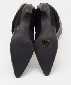 Wholesale 😍 Stella McCartney Black Faux Leather And Canvas Ankle 🥾 Boots Size 36 For 👩 Women 👏 -Stella McCartney Shop luxury women stella mccartney new shoes p634172 009