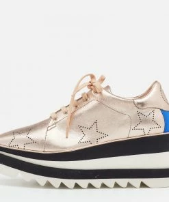 Coupon ๐ Stella McCartney Rose Gold Leather Elyse Star Platform ๐ Sneakers Size 36.5 For ๐ฉ Women ๐