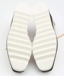 Coupon 😀 Stella McCartney Rose Gold Leather Elyse Star Platform 👟 Sneakers Size 36.5 For 👩 Women 🎉 -Stella McCartney Shop luxury women stella mccartney new shoes p649674 008 scaled