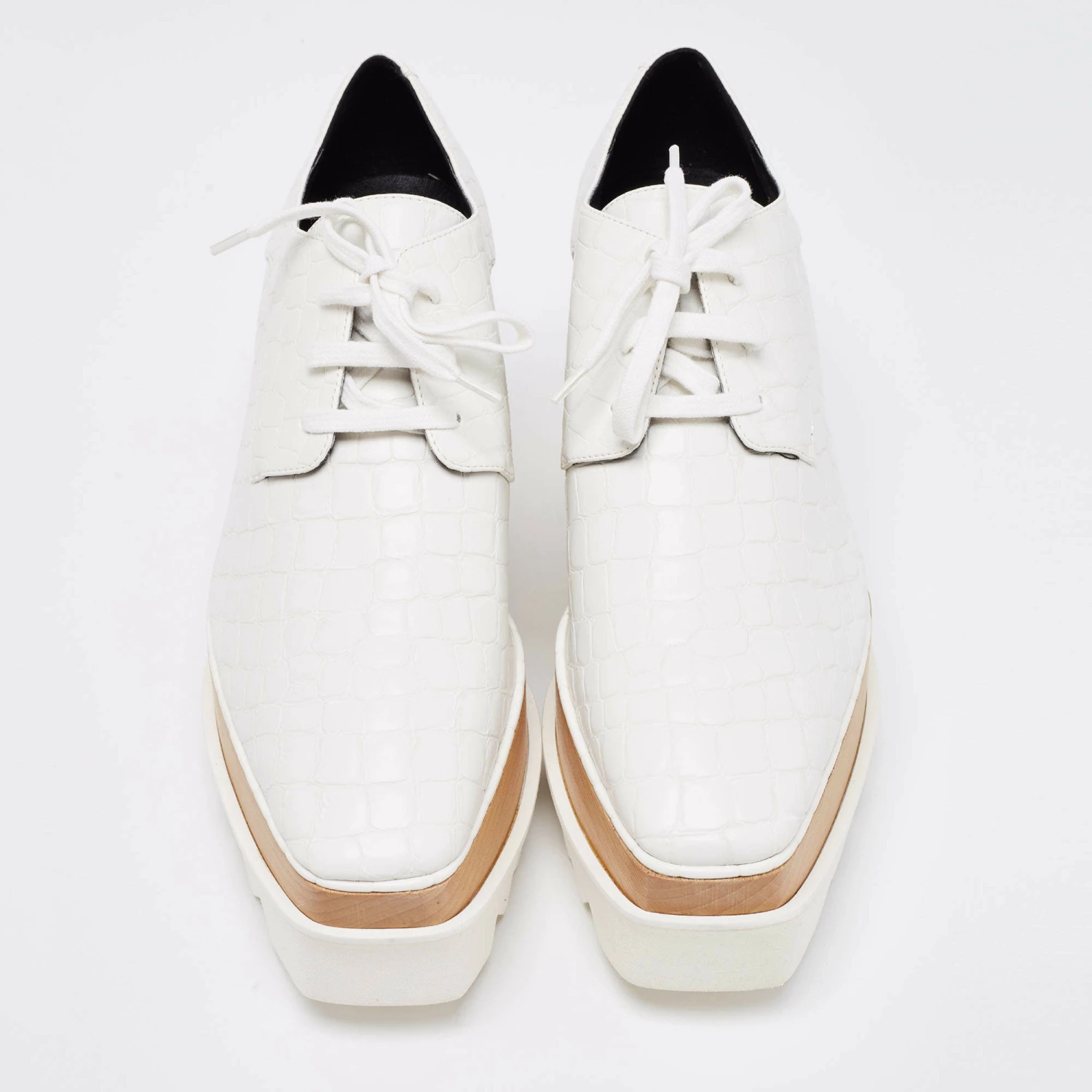 Cheap โ Stella McCartney White Croc Embossed Faux Leather Elyse Platform ๐ Sneakers Size 40 For ๐ฉ Women โ 5 Cheap โ Stella McCartney White Croc Embossed Faux Leather Elyse Platform ๐ Sneakers Size 40 For ๐ฉ Women โ - Image 3