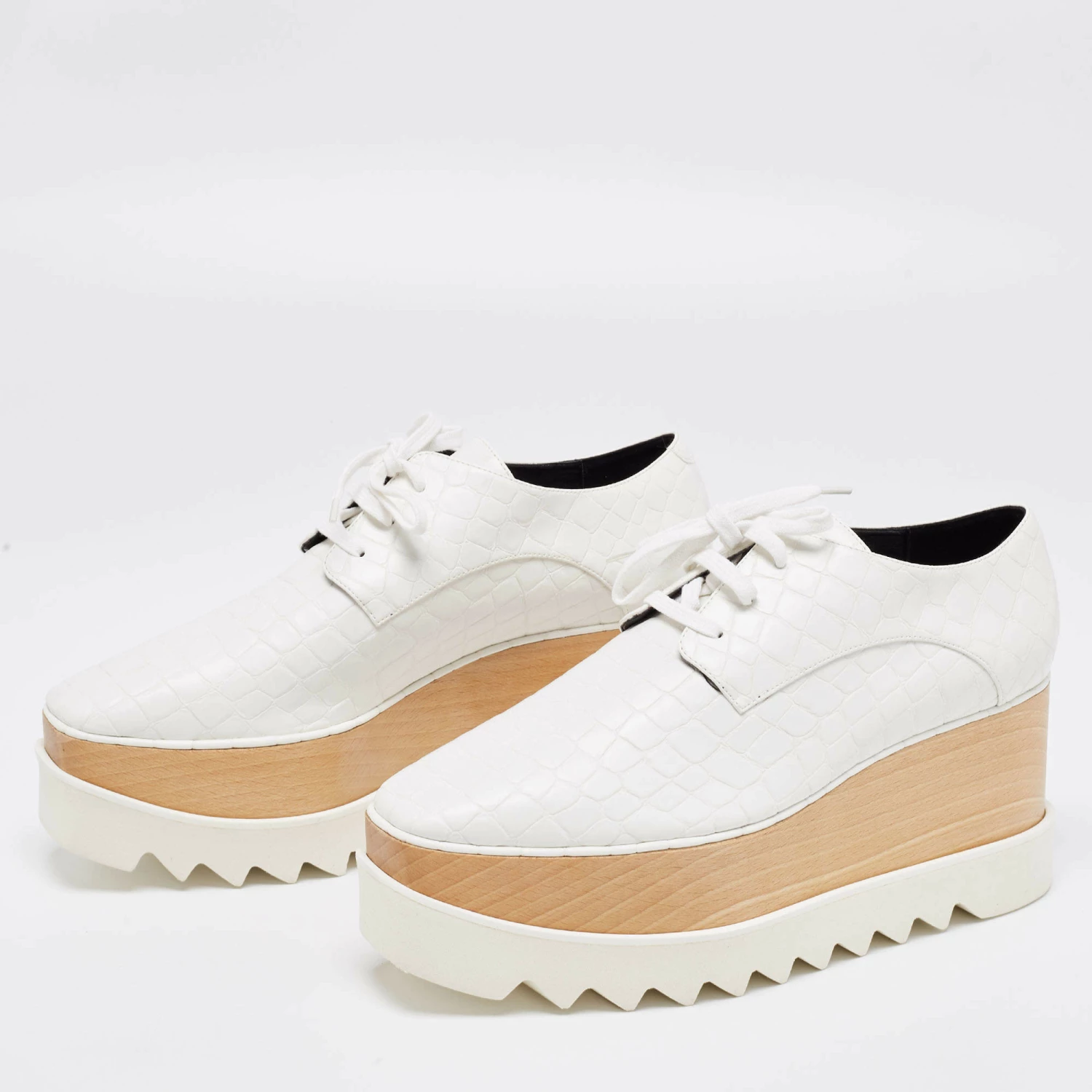 Cheap โ Stella McCartney White Croc Embossed Faux Leather Elyse Platform ๐ Sneakers Size 40 For ๐ฉ Women โ 4 Cheap โ Stella McCartney White Croc Embossed Faux Leather Elyse Platform ๐ Sneakers Size 40 For ๐ฉ Women โ - Image 2