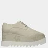 Outlet 🧨 Stella McCartney Beige Leather Elyse Stars Platforms 👟 Shoes Size US 9/EU 39.5 For 👩 Women 😍