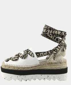 Coupon ✔️ Stella Mccartney White Gaia Platform Espadrilles Size EU 39 For 👩 Women 👏