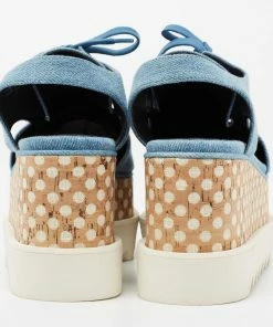 Outlet ✔️ Stella McCartney Blue Denim Elyse Platform Slingback Derby 👟 Sneakers Size 36 For 👩 Women 😉 -Stella McCartney Shop luxury women stella mccartney new shoes p671421 006
