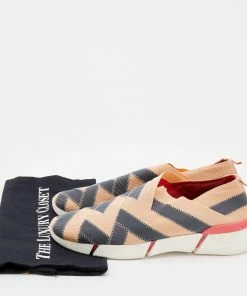 Discount 😍 Stella McCartney Beige/Grey Elastic Slip On 👟 Sneakers Size 41 For 👩 Women 🧨 -Stella McCartney Shop luxury women stella mccartney new shoes p672354 002