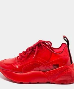 Best Sale 🤩 Stella McCartney Red PVC Eclypse 👟 Sneakers Size 36 For 👩 Women ⌛
