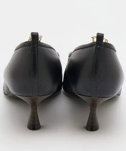 Best Pirce 👏 Stella McCartney Black Faux Leather Mid Heel Chain Ankle Strap Pumps Size 36.5 For 👩 Women ❤️ -Stella McCartney Shop luxury women stella mccartney new shoes p685928 006