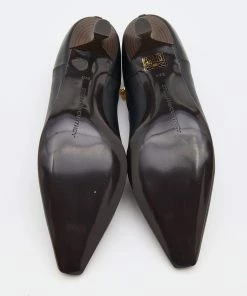 Best Pirce 👏 Stella McCartney Black Faux Leather Mid Heel Chain Ankle Strap Pumps Size 36.5 For 👩 Women ❤️ -Stella McCartney Shop luxury women stella mccartney new shoes p685928 007