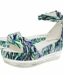 Deals 🔥 Stella McCartney Printed Valerie Plexi Wedge 🩴 Sandals Size 41 For 👩 Women 👏 -Stella McCartney Shop luxury women stella mccartney new shoes p7192 004