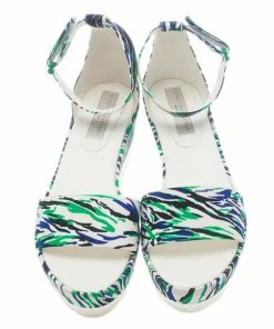 Deals 🔥 Stella McCartney Printed Valerie Plexi Wedge 🩴 Sandals Size 41 For 👩 Women 👏 -Stella McCartney Shop luxury women stella mccartney new shoes p7192 005