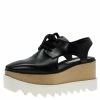 Wholesale 🛒 Stella McCartney Black Faux Leather Elyse Cut-Out Derby Size 36 For 👩 Women 🔔 -Stella McCartney Shop luxury women stella mccartney new shoes p81424 001