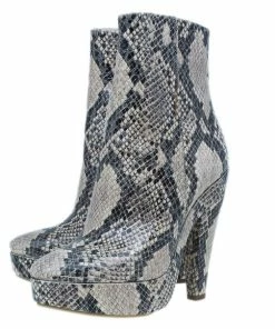 Budget ⌛ Stella McCartney Snake Effect Faux Leather Ankle 🥾 Boots Size 37 For 👩 Women 😍 -Stella McCartney Shop luxury women stella mccartney new shoes p8164 004