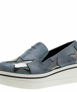 Best deal ✔️ Stella McCartney Grey Leather Binx Star Slip-On Platform 👟 Sneakers Size 36 For 👩 Women 🛒