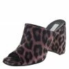 Best Pirce 😍 Stella McCartney Rose Pink Leopard Printed Velvet Sabot Mules Size 39.5 For 👩 Women 😉 -Stella McCartney Shop luxury women stella mccartney new shoes p94466 001