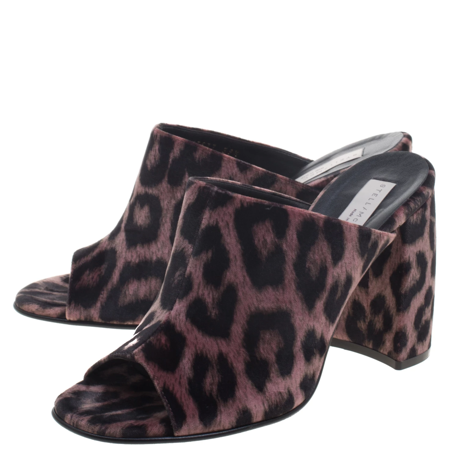 Best Pirce 😍 Stella McCartney Rose Pink Leopard Printed Velvet Sabot Mules Size 39.5 For 👩 Women 😉 6 Best Pirce 😍 Stella McCartney Rose Pink Leopard Printed Velvet Sabot Mules Size 39.5 For 👩 Women 😉 - Image 4