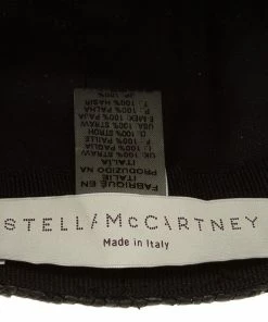 Cheap 👍 Stella McCartney Black Straw And Faux Python ⚾ Baseball Cap Size 57 For 👩 Women 🌟 -Stella McCartney Shop luxury women stella mccartney new travel p81357 0005