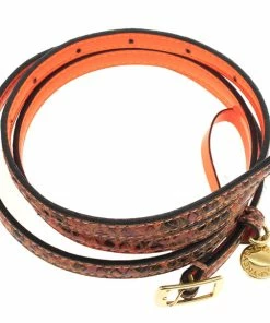 Buy 🥰 Stella McCartney Orange Python Print Skinny Belt 80 CM For 👩 Women 💯 -Stella McCartney Shop luxury women stella mccartney used accessories p20334 003
