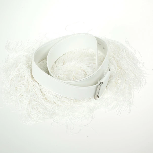 Coupon 🎉 Stella McCartney Wide White Faux Leather And Fringe Belt Size 75 CM For 👩 Women 🔥 4 Coupon 🎉 Stella McCartney Wide White Faux Leather And Fringe Belt Size 75 CM For 👩 Women 🔥 - Image 2