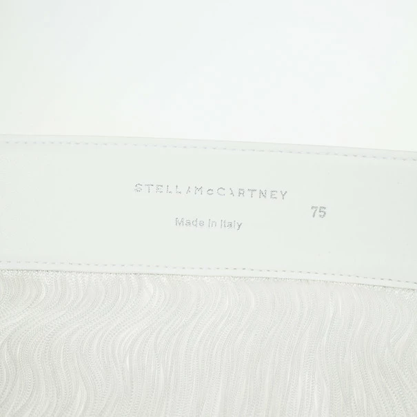 Coupon 🎉 Stella McCartney Wide White Faux Leather And Fringe Belt Size 75 CM For 👩 Women 🔥 5 Coupon 🎉 Stella McCartney Wide White Faux Leather And Fringe Belt Size 75 CM For 👩 Women 🔥 - Image 3