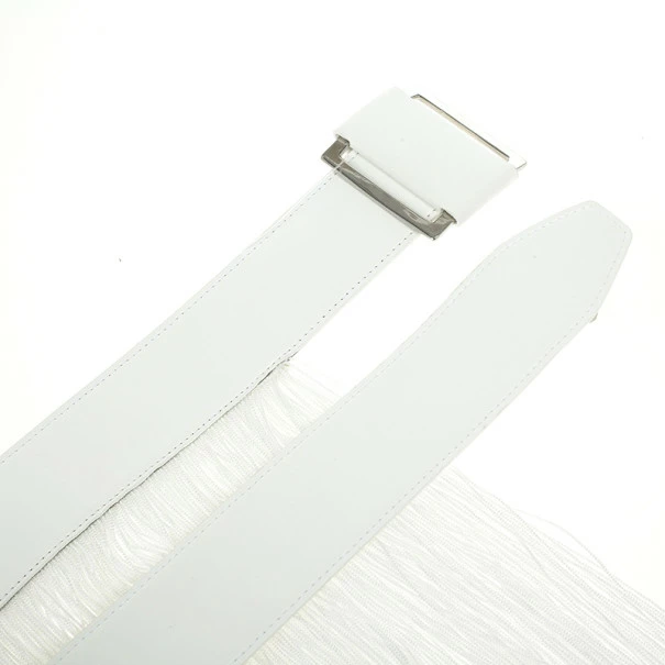 Coupon 🎉 Stella McCartney Wide White Faux Leather And Fringe Belt Size 75 CM For 👩 Women 🔥 6 Coupon 🎉 Stella McCartney Wide White Faux Leather And Fringe Belt Size 75 CM For 👩 Women 🔥 - Image 4