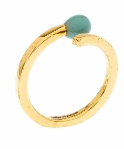 Wholesale ✔️ Stella McCartney Matchstick Enamel Gold Tone Ring Size 54 For 👩 Women ⌛