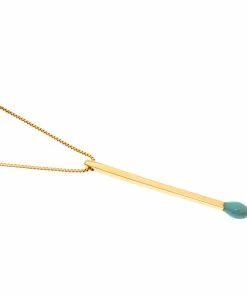Budget 😍 Stella McCartney Matchstick Enamel Gold Tone Pendant Necklace For 👩 Women 👍 -Stella McCartney Shop luxury women stella mccartney used accessories p230407 001